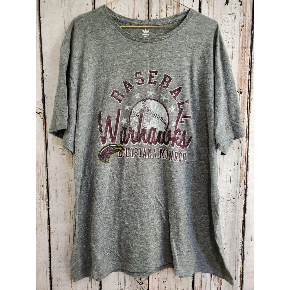 Adidas Men's 2XL Louisiana Monroe Warhawks Baseball T‑Shirt‎ Tee TShirt Top NEW